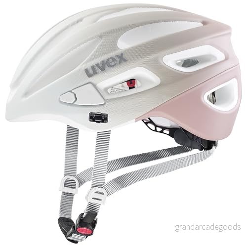 uvex true cc lätt allroundhjälm för kvinnor individuell justerbar passform utbyggbar med LED ljus sand dust rose matt 52 55 cm 4043197385068