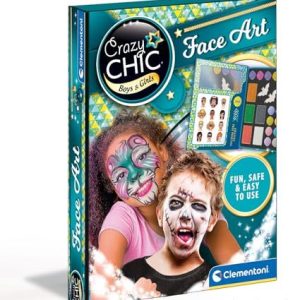 Clementoni 18605 Crazy Chic Face Art, giftfri ansikts och kroppsfärg, tvättbar glitterbarnsmink, karneval, konstnärlig makeup, cosplay, halloween kreativ fritid 6 år 8005125186051 Clementoni 18605 Crazy Chic Face Art, giftfri ansikts och kroppsfärg, tvättbar glitterbarnsmink, karneval, konstnärlig makeup, cosplay, halloween kreativ fritid 6 år 8005125186051
