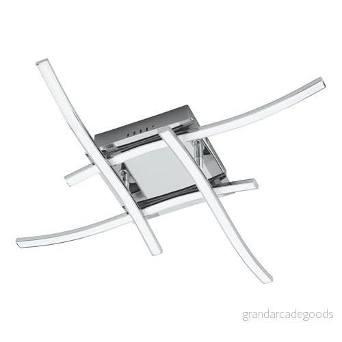 Eglo Valmora LED taklampa, taklampa med 4 lampor, material: Aluminium, plast, färg: krom 9002759963279