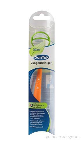 Dentek Tungrensare 1 pack (1 styck) plastskrapa med myntsmak tar bort bakteriell dålig andedräkt fräsch 47701130391