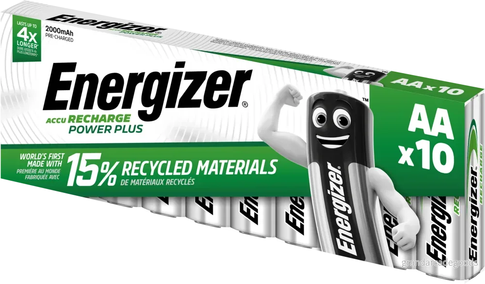 Energizer Recharge Power Plus AA-laddningsbara batterier 1,2 V, 10-pack, 2000 mAh 7638900417029