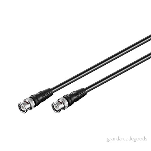 Goobay 50089 BNC anslutningskabel, (RG58), skärmad, svart, 3 m kabellängd 4040849500893