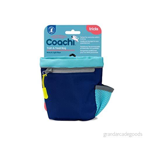 Coachi Train & Treat Bag, Pouch, Generously Sized Compartment, Zipped Pocket, Drawstring Closure, Secure Attachment, Clips on Belt, Waistband or Pocket. Suitable for Dog Walking Training. 886284413121