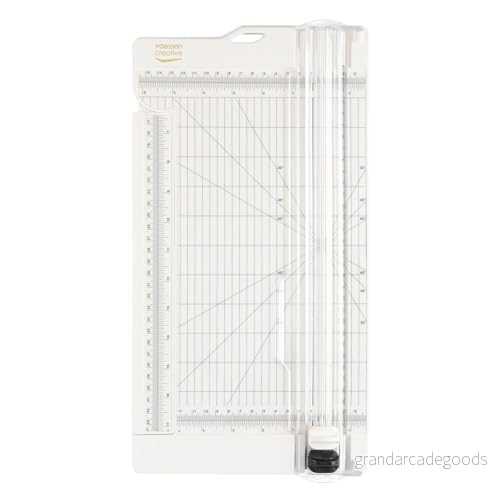 Vaessen Creative 2207 108 Papierschneider/Rollenschneider, Schneide und Falzklinge, Schneidemaschine A3, A4, Plastik, Viß, 30,5 x 15,2 2 cm, Metall, Vit, cm 8716052216833