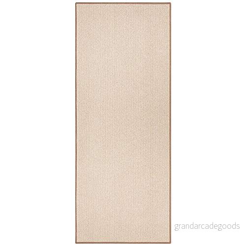 BT Carpet Bouclé Löpare kökslöpare, halkfri, gångmatta, platt tyg med kort lugg, köksmatta för hall, kök, vardagsrum, badrum, badrum beige, 80 x 200 cm 4260659066734