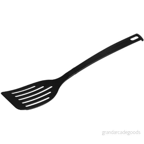 Fackelmann Slitsad svarvare Nero värmebeständig plastsvarvare 320 x 66 12 mm, diskmaskinssäker, svart, tillverkad i Tyskland 4008033237420
