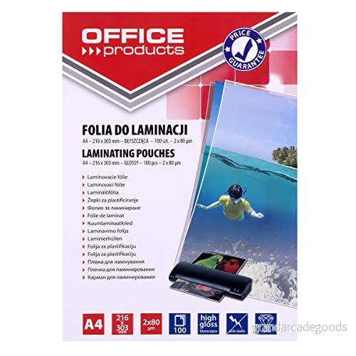 Lamineringsfolie kontorsprodukter A4 2 x 80 MICR; glansig 100 st genomskinlig/presentation/typ för laminering/ljusglansig/material plast/färggenomskinlig/format A4/tjocklek (mm) 5901503679166 Lamineringsfolie kontorsprodukter A4 2 x 80 MICR; glansig 100 st genomskinlig/presentation/typ för laminering/ljusglansig/material plast/färggenomskinlig/format A4/tjocklek (mm) 5901503679166