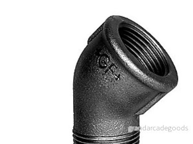 +GF+ Elbow 45 black med f 1/2 7611205112776