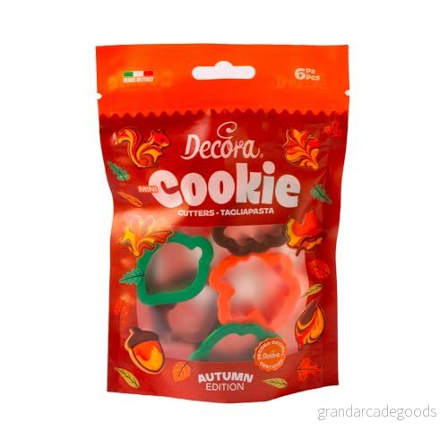 Decora 0255213 Autumn Leaves Mini Plastic Cookie Cutters Set Of 6 8024622071752