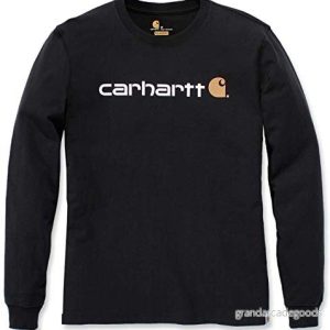 Carhartt herr T-tröja Långärmad arbetskläder signatur grafisk T-shirt – kärnlogotyp , svart, XL 192776203027 Carhartt herr T-tröja Långärmad arbetskläder signatur grafisk T-shirt – kärnlogotyp , svart, XL 192776203027