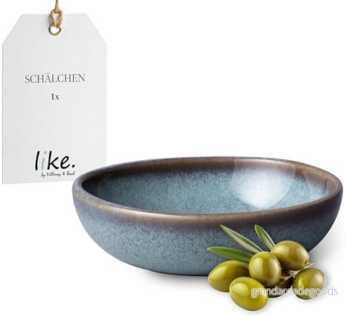 like. by Villeroy & Boch Lave glacé liten skål 10,5 נ10 נ3,5 cm, turkos, stengods 4003686433151