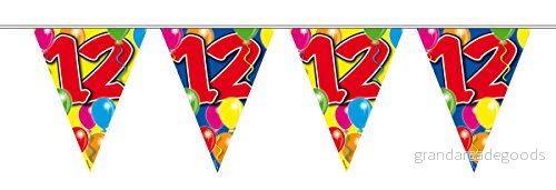 Folat 12 års kransballonger 10 meter 8714572045568