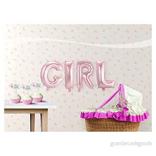 Folat Baby rosa folie ballonger Set GIRL 8714572292832
