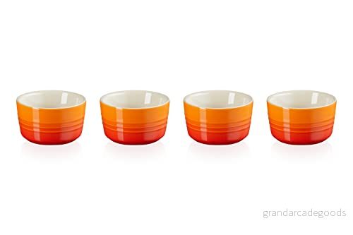 Le Creuset Ramekins Orange Red ø 8 cm / 100 ml 4 Pieces 843251168347