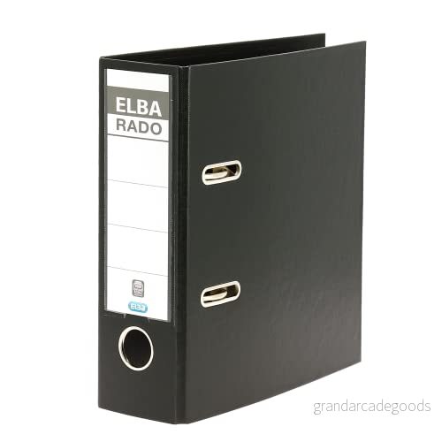 Elba Mapp A5, plast, rado hög 7,5 cm bred, svart 4002030101524
