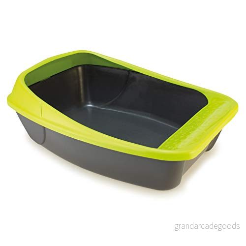 ARQUIVET Jungfrun kattlåda 50 x 40 16,5 cm öppen hygienisk bricka för små, medelstora och stora katter alla raser tillverkad av hållbart material 8022967012751