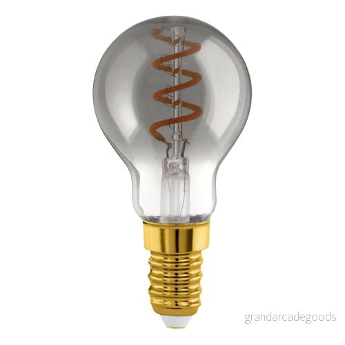 EGLO E14 LED-lampa dimbar - Spiral glödlampa - svart-transparent vintagelampa i retrodesign 9008606229147