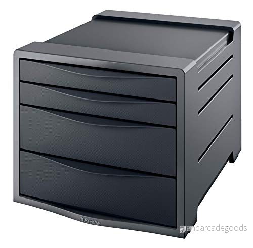 Esselte Förvaringsbox Vivida 4 lådor svart 4049793022697