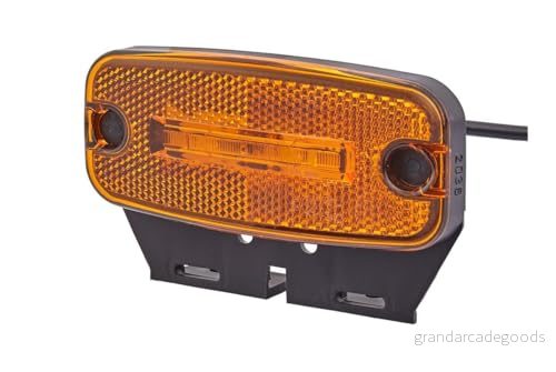 HELLA Sidolampa LED 24V Skruvanslutning/påbyggd ADR/GGVS Lyktglasfärg: gul Kabellängd: 4000mm Kontaktutförande: AMP 2 polig sidomontering Antal: 1 2PS 345 600 021 6416386941723