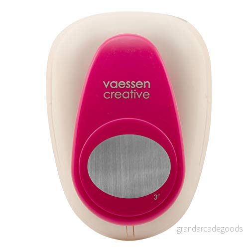 Vaessen Kreativ hantverkspapper oval 5,5 x 7,6 cm cirkelskärare för hantverk och korttillverkning 8716052163878