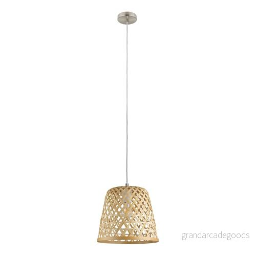 EGLO KIRKCOLM pendlande belysning matt nickel/natur 9002759431136