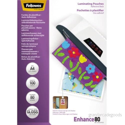 Lamineringsficka Fellowes A4 med självhäftande baksida 160my (100 st) 77511530227