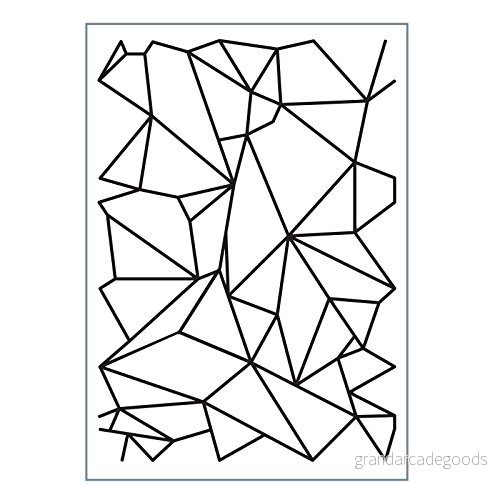 Vaessen Creative Love It kollektion grafiska linjer präglingsmapp, flerfärgad, storlek A6 8716052198016