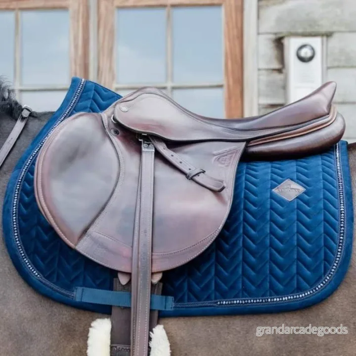 Kentucky Horsewear Skrapa sammet pärlor, storlek: SR, färg Horsewear: marinblå 5407008890872