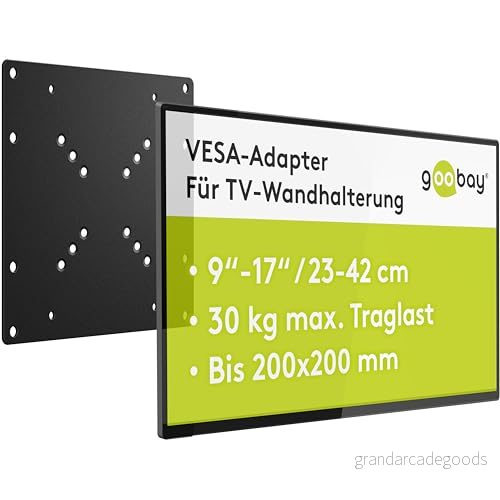 goobay 63267 VESA adapter för TV väggmontering, svart 4040849632679