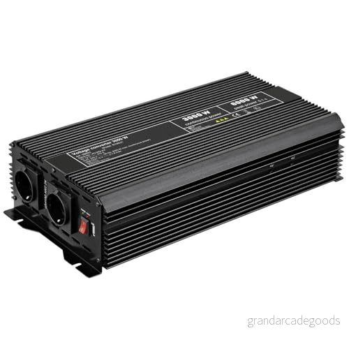 Goobay 58892 Växelriktare Spänningsomvandlare 12 V till 230 V 3000 W 2 AC-uttag USB 4040849588921