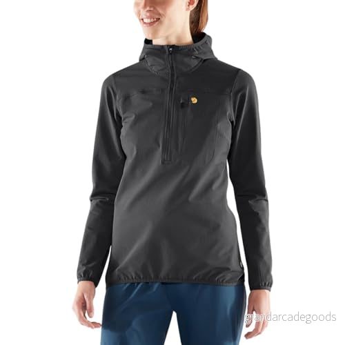 FJALLRAVEN Bergtagen stretch halv dragkedja W jacka, svart, M dam, 7323450799663