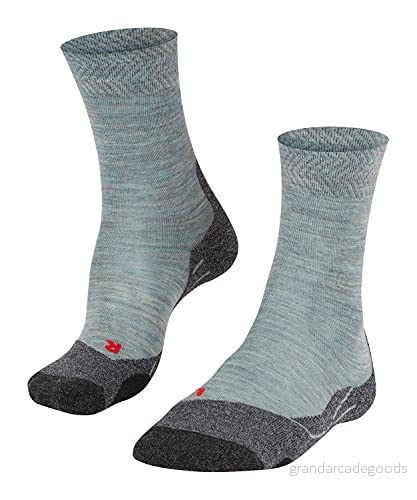 FALKE dam Vandringsstrumpor TK2 Explore Melange W So ull funktionsmaterial tjock anti blåsor 1 par, Blå Smoke Blue 6333, 37 38 4043874446754