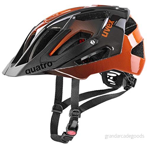 uvex quatro säker mtb hjälm för kvinnor och män individuell justerbar passform tvättbar innerstoppning titan orange 52 57 cm 4043197336596