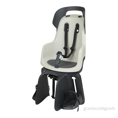 BOBIKE 8012300012 cykelbarnbaksäte GO Maxi med MIK HD pakethållarhållare för cyklar 26 till 29 tum hjul lämplig barn i färg vaniljkopp kaka 5604415127861