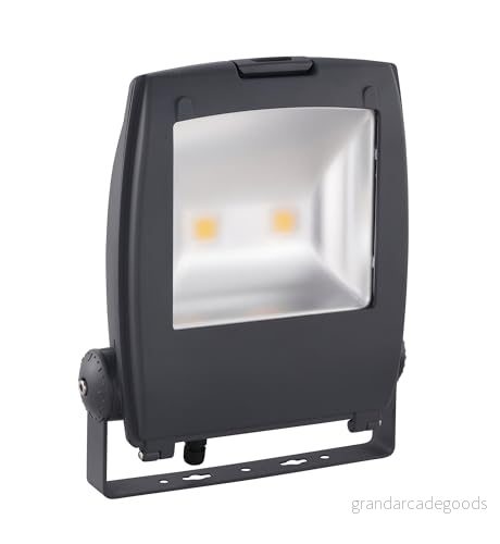 EGLO LED Strålkastare Gambettola Pro, utomhuslampa med bygel, spot utomhusbelysning i aluminium antracit, klart glas, kallvitt, IP65 9002759338367