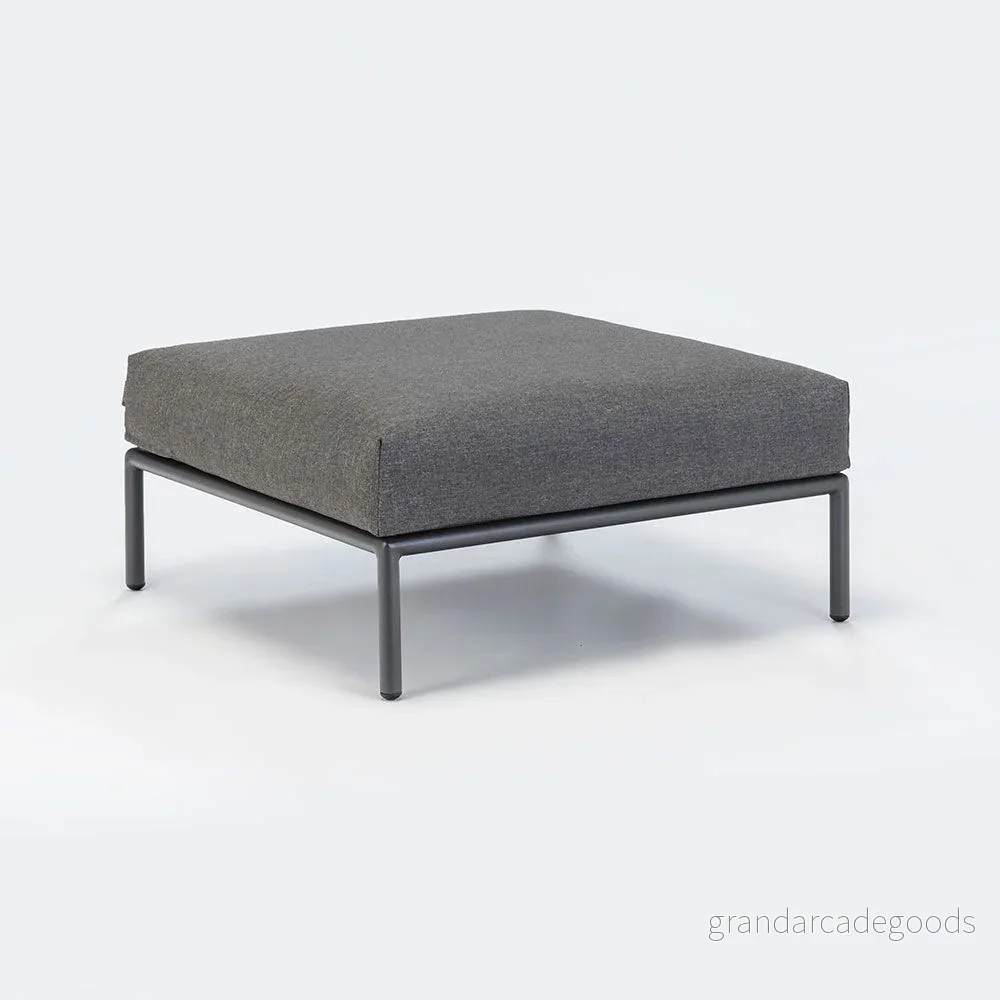 HOUE LEVEL / Ottoman Trädgårdsmöbler Dark Grey/Dark Grey L81 x W81 H38 SH38 cm 5714098006589