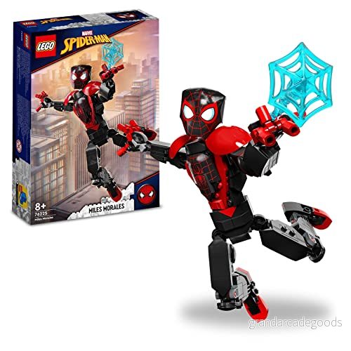 LEGO 76225 Marvel Miles Morales figur Superhjälte Leksak, Byggsats med Rörlig Spider Man Actionfigur, Presentidé för Barn över 8 år 5702017154657