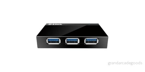D Link DUB 1340/E 4 portar USB 3.0 hub (bakåtkompatibel, hastigheter på upp till 5 Gbit/s) svart 790069345494