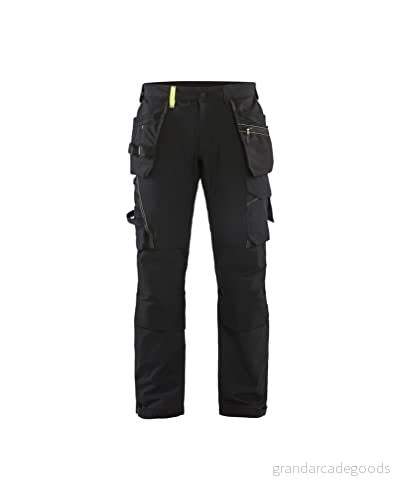 HANTVERKSBYXA 1522 1645 4 VÄGS STRETCH SVART/VARSELGUL D96 Beijerbygg Byggmaterial 7330509724132