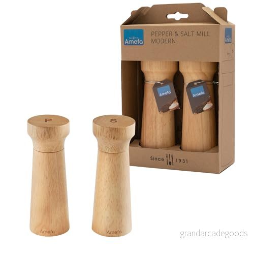 Amefa Modern Salt and Pepper Mill Set 15 cm Wood 8711155456889