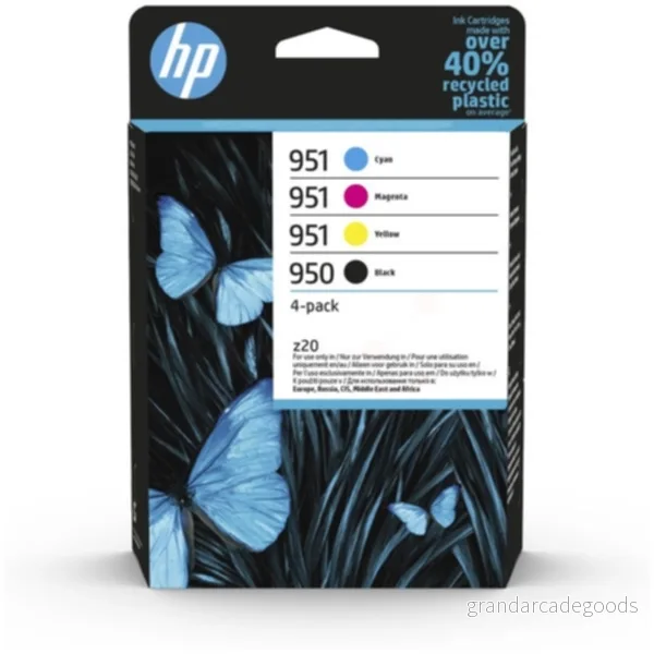 HP 950/951 - Originalbläckpatroner 4-pack - Svart, Cyan, Magenta, Gul - 6ZC65AE 195122139902