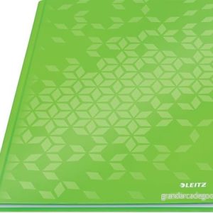 Leitz WOW Anteckningsbok med hård pärm, A4, 80 ark, linjerad, vitt papper, 90 g/m2, grön, 46251054 4002432123353 Leitz WOW Anteckningsbok med hård pärm, A4, 80 ark, linjerad, vitt papper, 90 g/m2, grön, 46251054 4002432123353