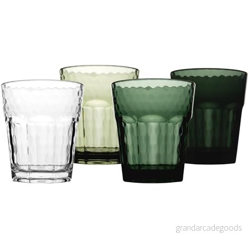 Bo Camp Set med 4 Mix&Match Campingglas för resor, vattenglas, vin, 200 ml, grön 8712013014548