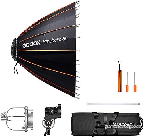 Godox parabolic P68 kit softbox Light Focusing System Soft Umbrella och rutnät diffusor för Bowens Mount LED Flash 6952344223871