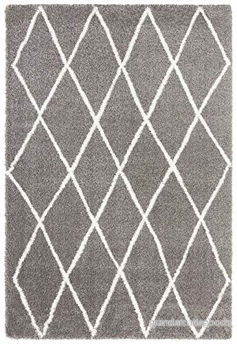 Elle Decor högklackade mattor Abbeville 120x170 cm Grå kräm 4260628020507