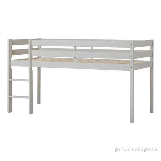 Hoppekids ECO Comfort Halvhög Loftsäng 90×200, Dove Grå 5706558717210
