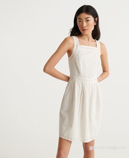 Superdry Dam Blaire Broderie klänning 5057842868805