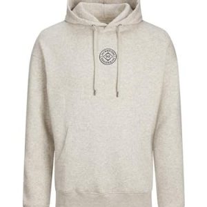 Bestseller A/S JJECOSMO sweat Hood NOOS huvtröja för män, Vit melange, M, M 5715423931835 Bestseller A/S JJECOSMO sweat Hood NOOS huvtröja för män, Vit melange, M, M 5715423931835