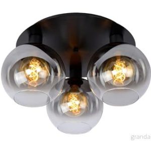 Lucide Marius taklampa, svart, Ø 50 cm, glas, 3 lampor 5411212741004 Lucide Marius taklampa, svart, Ø 50 cm, glas, 3 lampor 5411212741004