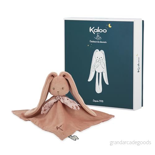 Kaloo Lapinoo plyschhare första goseduken terrakottafärger 30 x cm supermjuk materialblandning bomull och snöre presentförpackning från födseln, K972208 4894173100225